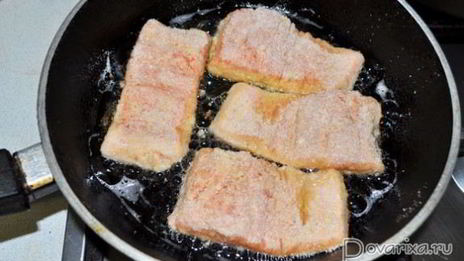 шницель из семги, лосося, форели