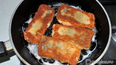 шницель из семги, лосося, форели