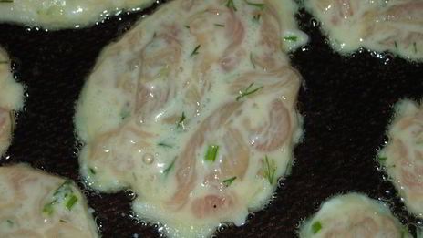 шницель по-венециански с легким салатиком из кукурузы