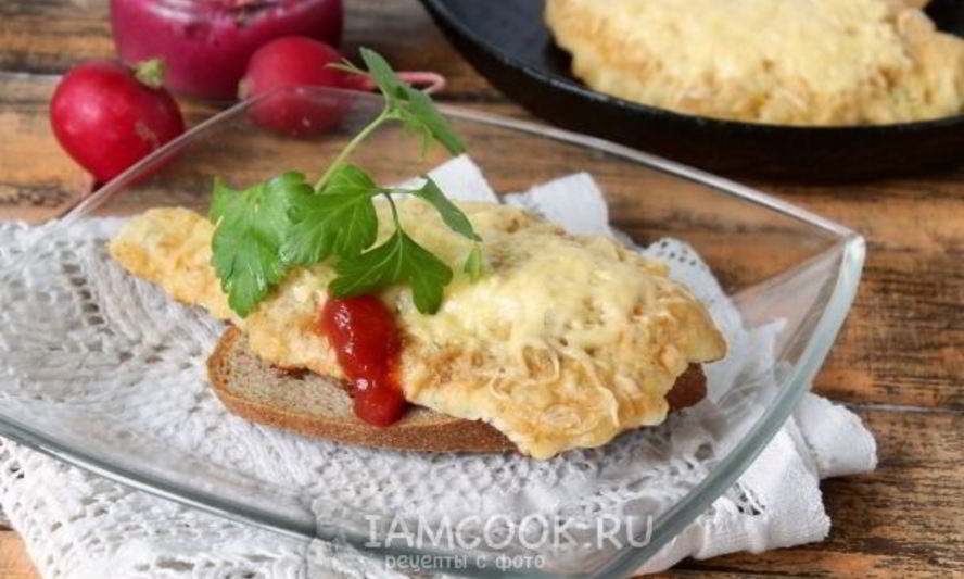 Рецепт шницель с сыром