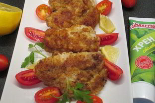 Венский шницель в кляре с хреном по-русски