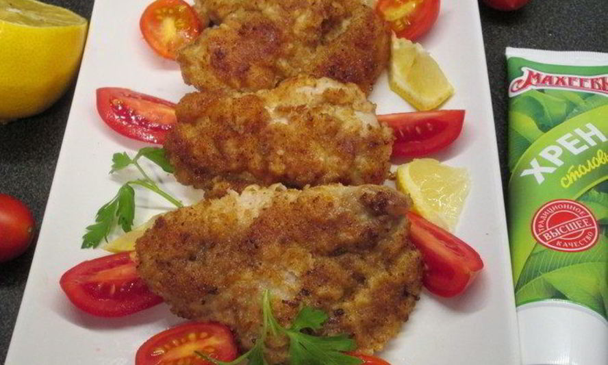 Рецепт венский шницель в кляре с хреном по-русски