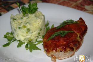 Запеченный свиной шницель