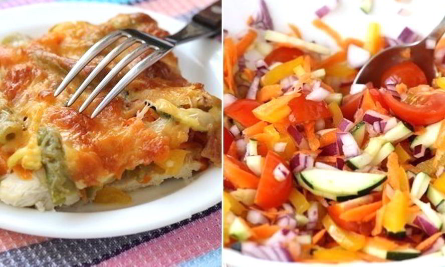 Рецепт куриный стейк с овощами