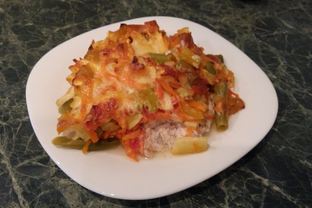 Куриный стейк в духовке с овощами