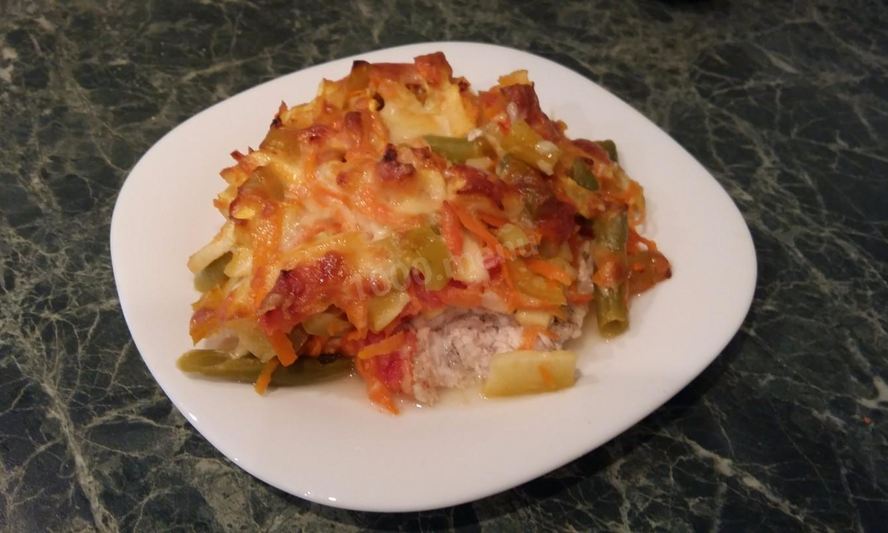 Рецепт куриный стейк в духовке с овощами