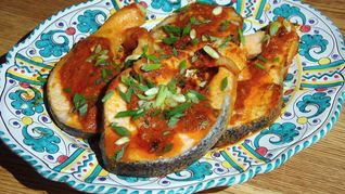 Пряные стейки из семги