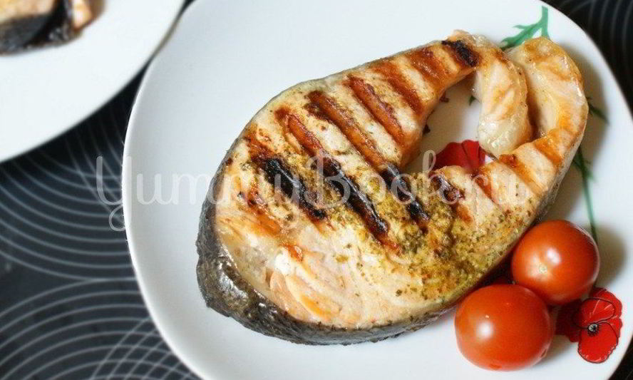 Рецепт стейк из семги на гриле