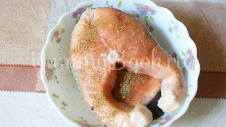 стейк из семги на гриле