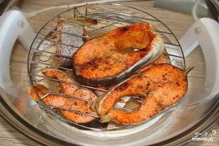 Стейк из семги в аэрогриле