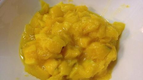 стейк из свинины под манговым соусом