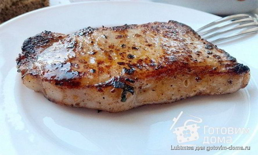 Рецепт стейк из свиной корейки в пряном маринаде