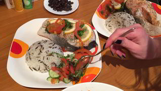 Стейк лосося в фольге