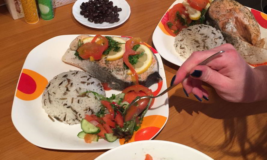 Рецепт стейк лосося в фольге