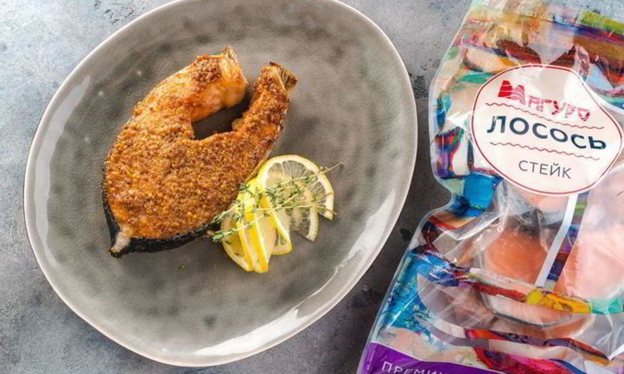 Рецепт стейк лосося в медово-имбирном маринаде