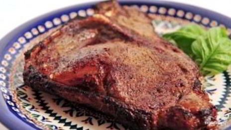 стейк на кости в духовке