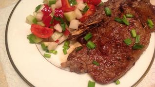 Стейк с бальзамическим соусом