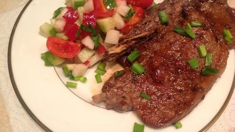 стейк с бальзамическим соусом