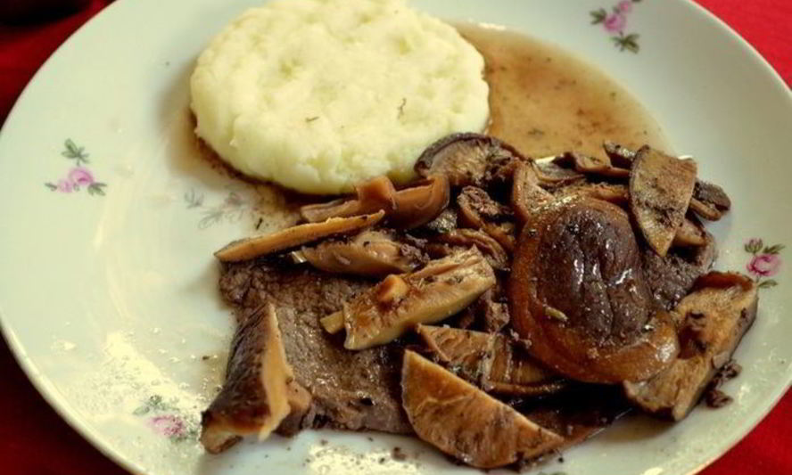 Рецепт стейк в соусе из грибов шиитаке