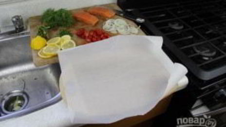 стейки семги в пергаменте