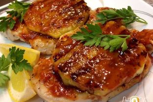 Свиной стейк-гриль с ананасом