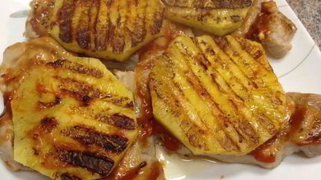 свиной стейк-гриль с ананасом