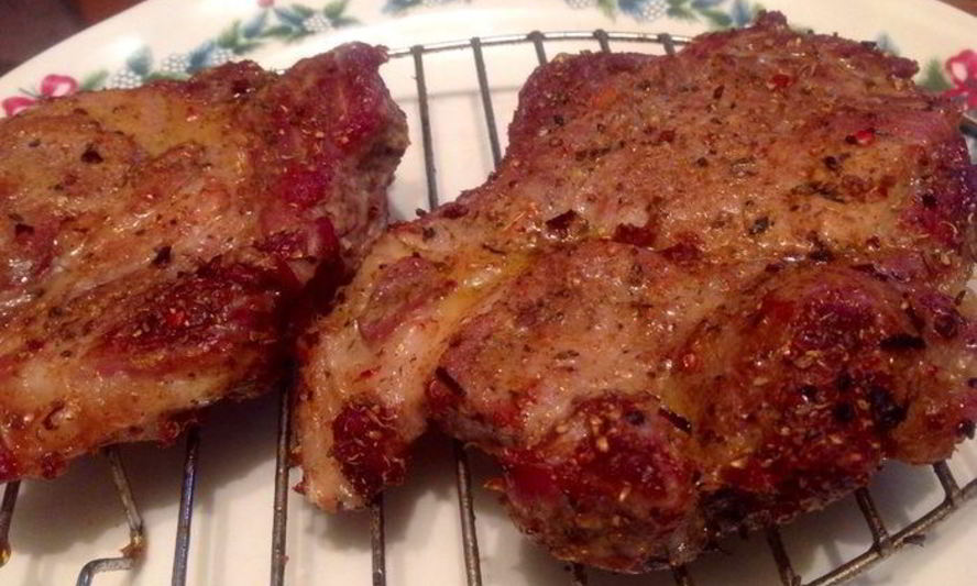 Рецепт свиной стейк на решетке