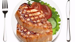 Свиной стейк с пряными травами