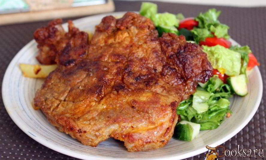 Рецепт свиные стейки в паприке