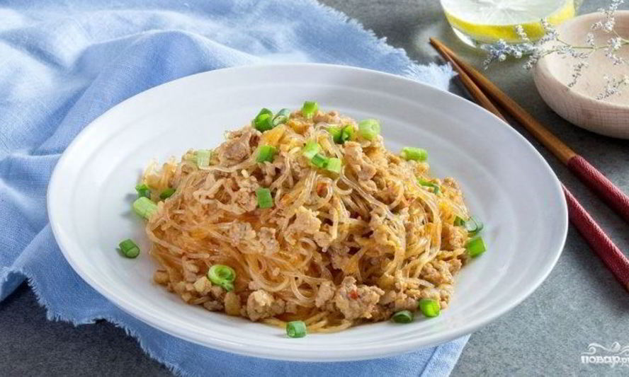 Рецепт стеклянная лапша со свининой