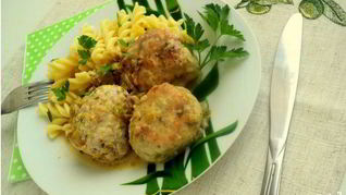 Куриные тефтели с грибами