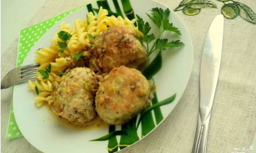 Рецепт куриные тефтели с грибами