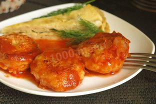 Куриные тефтели в мультиварке