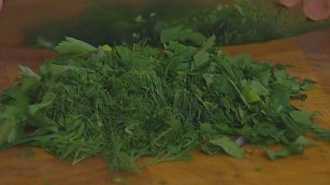 мясные тефтельки с рисом и зеленью