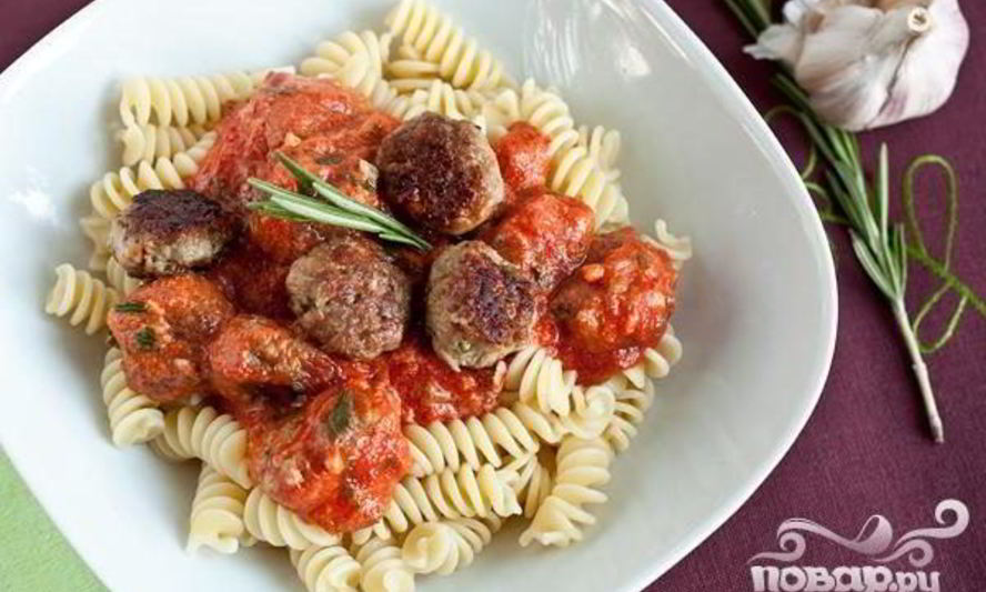 Рецепт паста с тефтелями