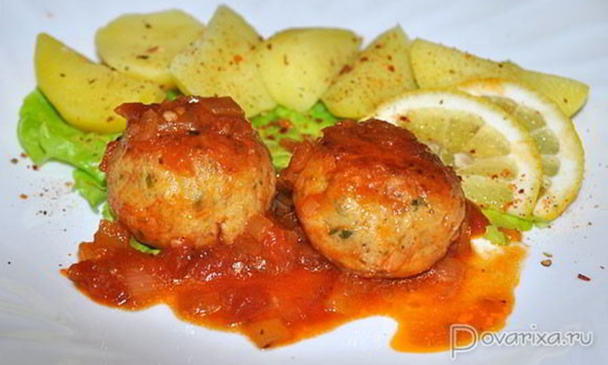Рецепт рыбные тефтели в соево-томатном соусе