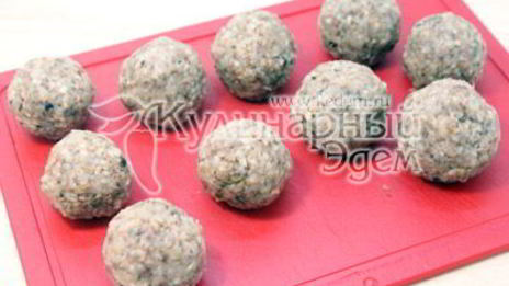 тефтели из гречки с грибами