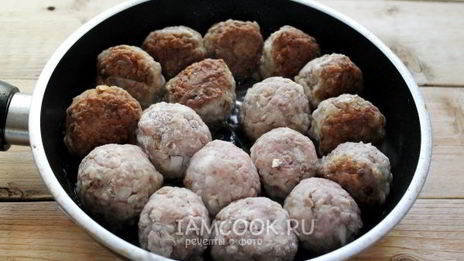 тефтели с гречкой и фаршем