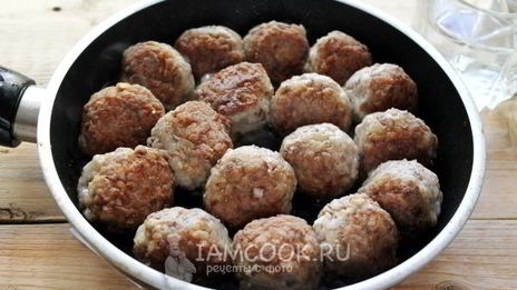 тефтели с гречкой и фаршем