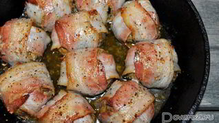 Запеченные тефтели в беконе