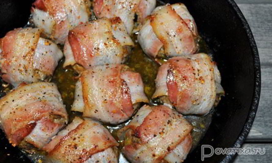 Рецепт запеченные тефтели в беконе