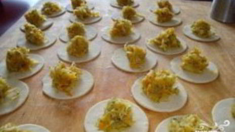 постные вареники с капустой