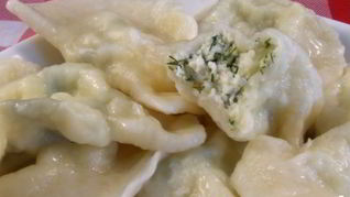 Вареники на кефире с творогом