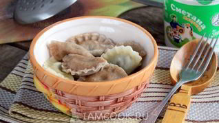 Вареники с чечевицей и грибами