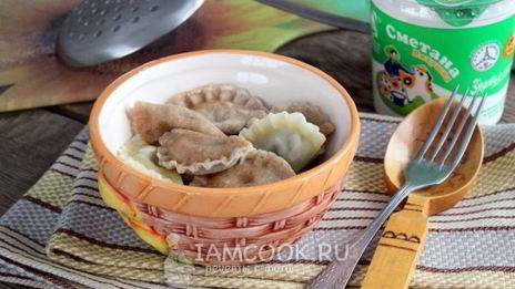 вареники с чечевицей и грибами