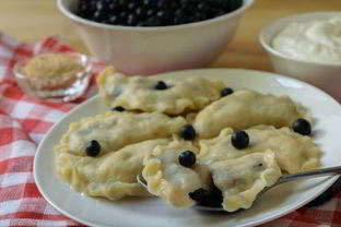 Вареники с черникой