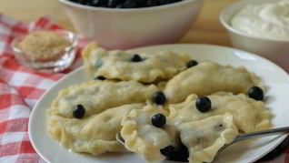 Вареники с черникой