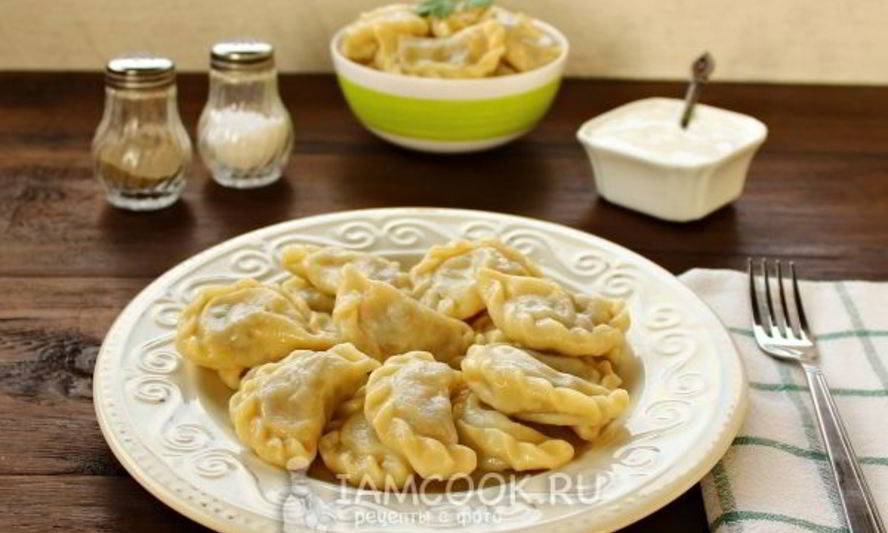 Рецепт вареники с картошкой и лесными грибами