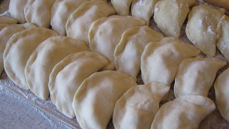 вареники с картошкой и салом