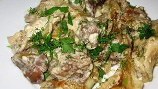 Вареники с картошкой в горшочках